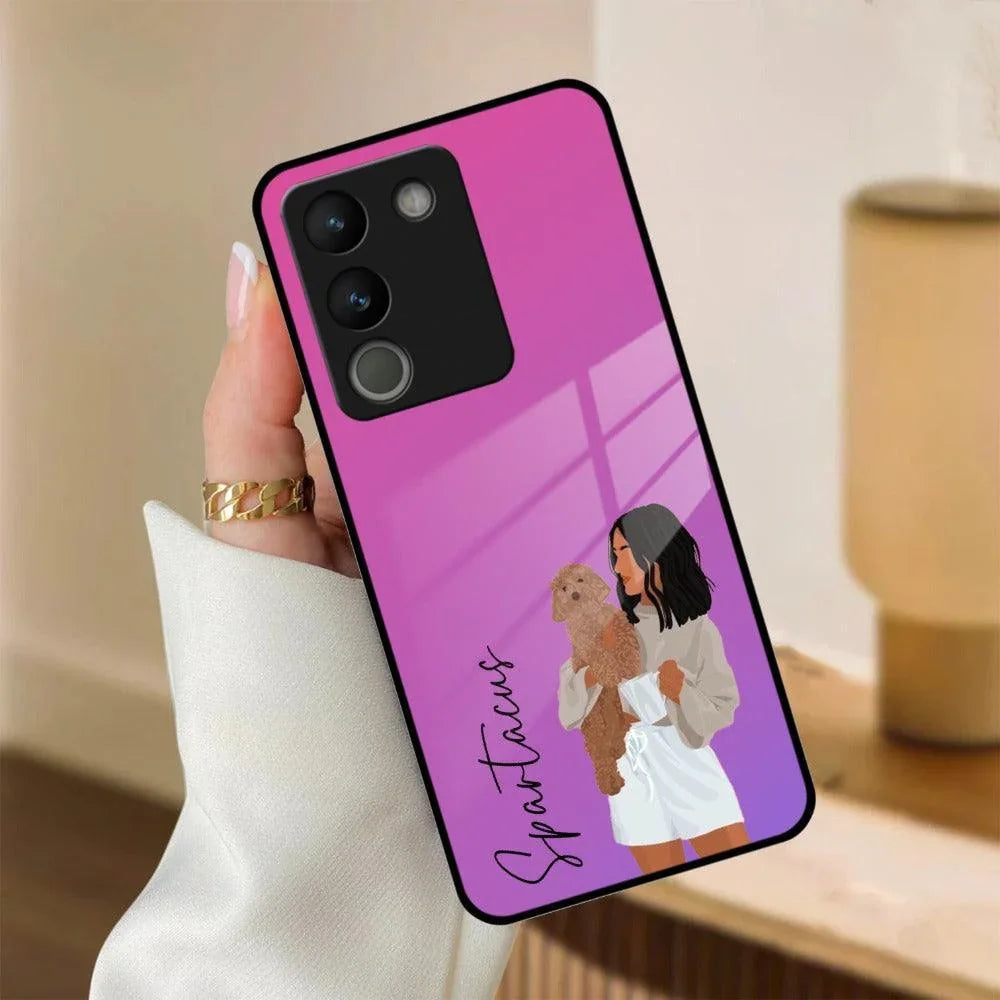 Customize Pet Name Glass Case For Vivo - ShopOnCliQ