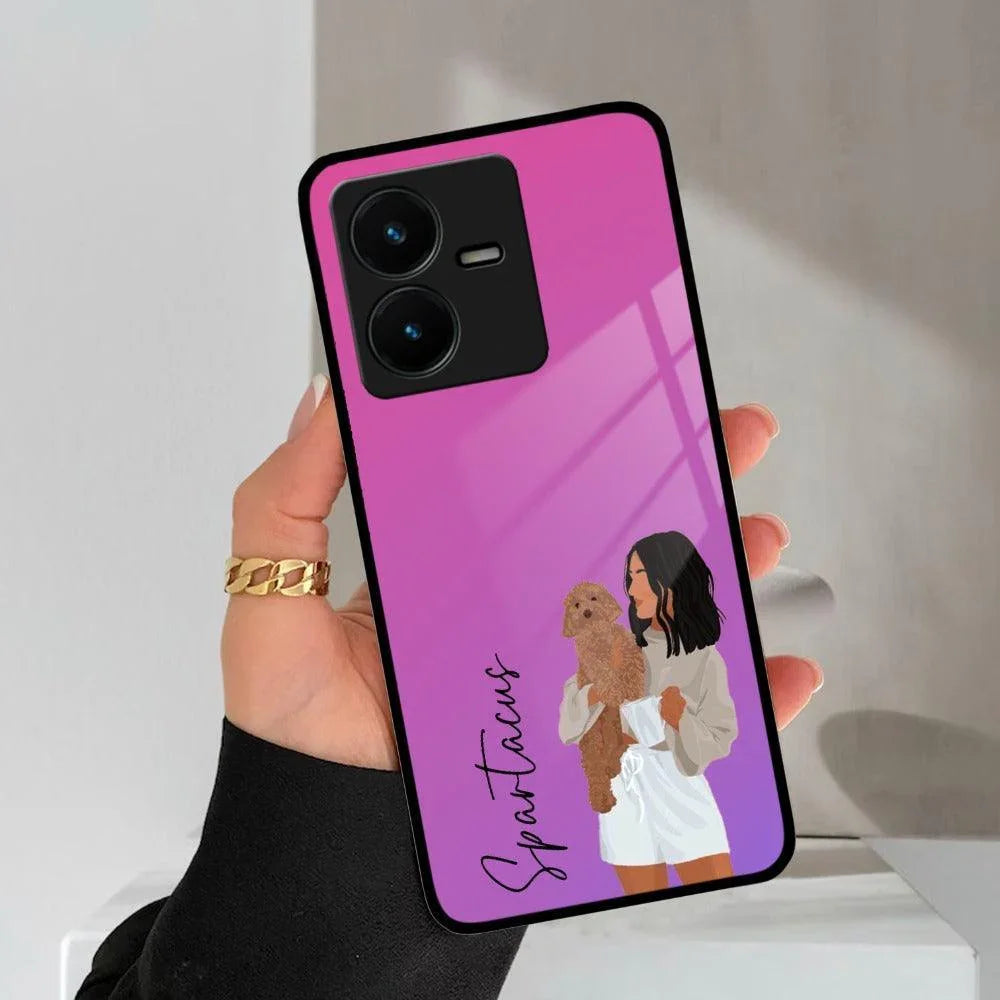 Customize Pet Name Glass Case For Vivo - ShopOnCliQ