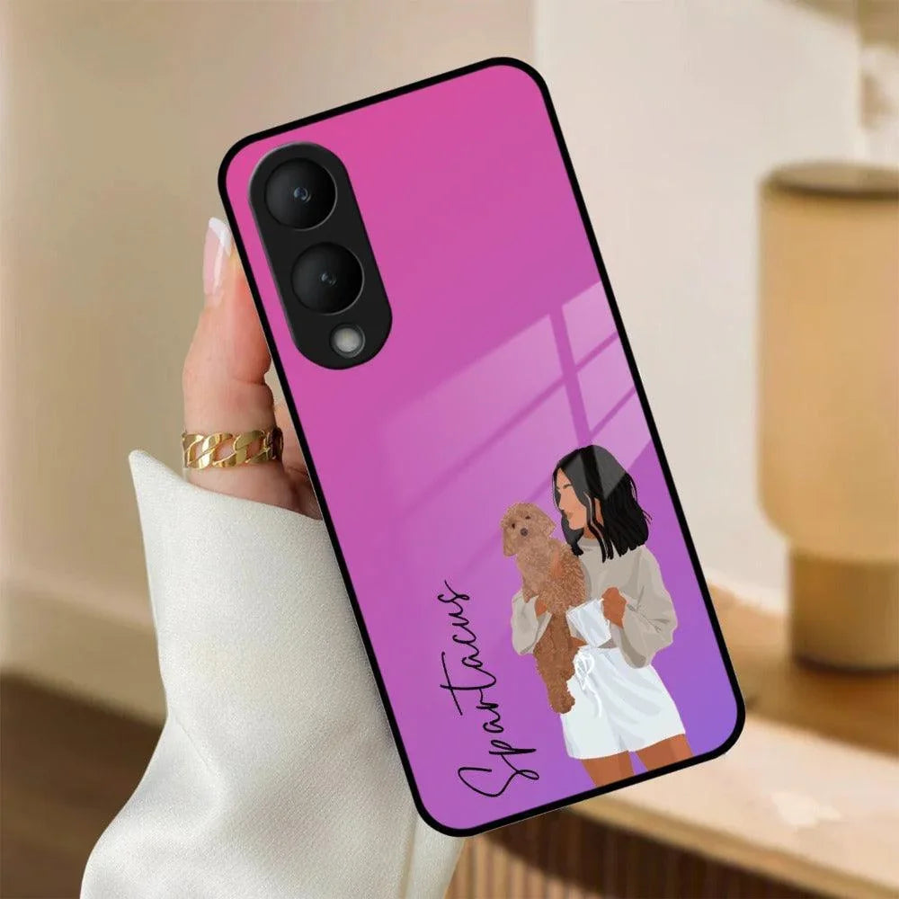 Customize Pet Name Glass Case For Vivo - ShopOnCliQ