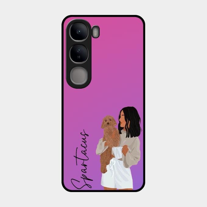 Customize Pet Name Glass Case For Vivo Y300 5G