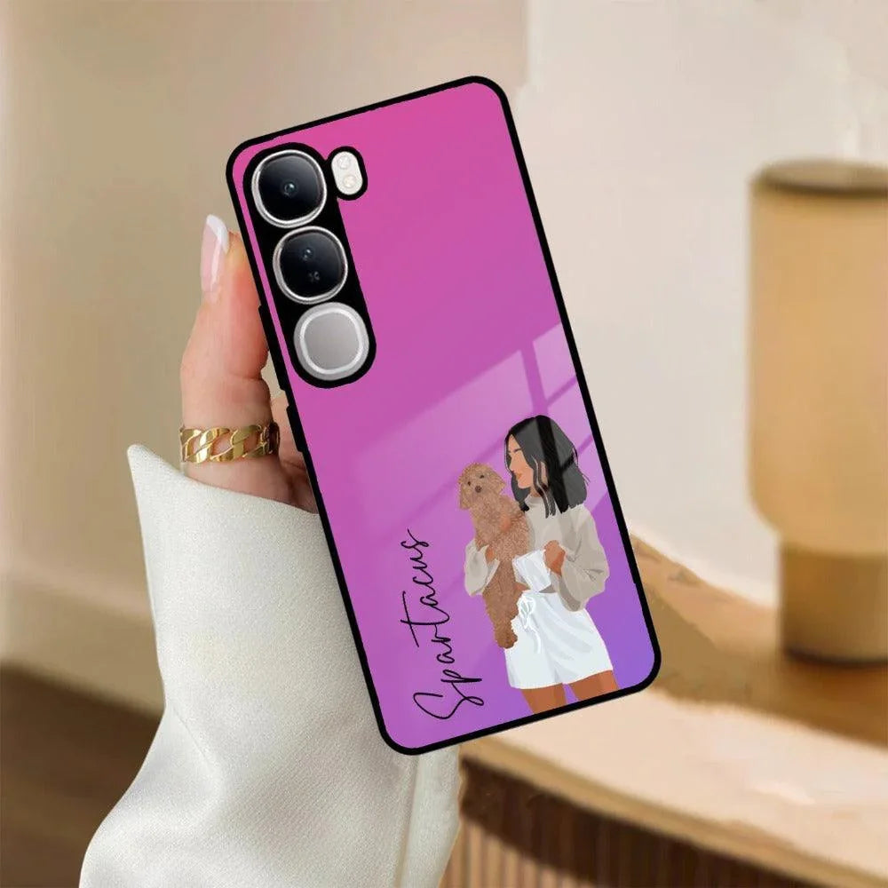 Customize Pet Name Glass Case For Vivo - ShopOnCliQ