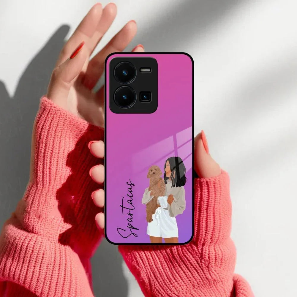 Customize Pet Name Glass Case For Vivo - ShopOnCliQ