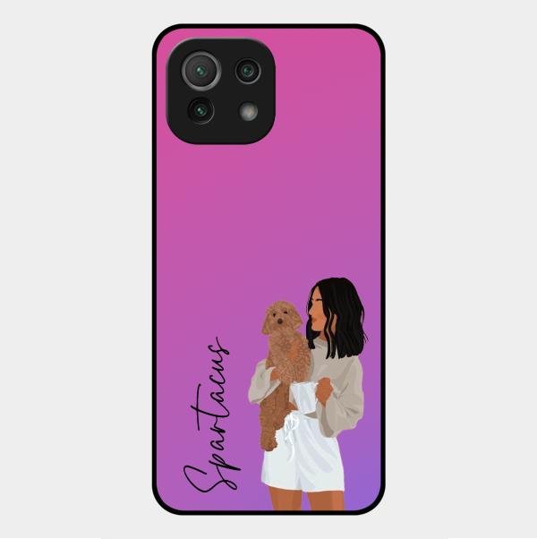 Customize Pet Name Glass Case For Xiaomi Mi 11 Lite