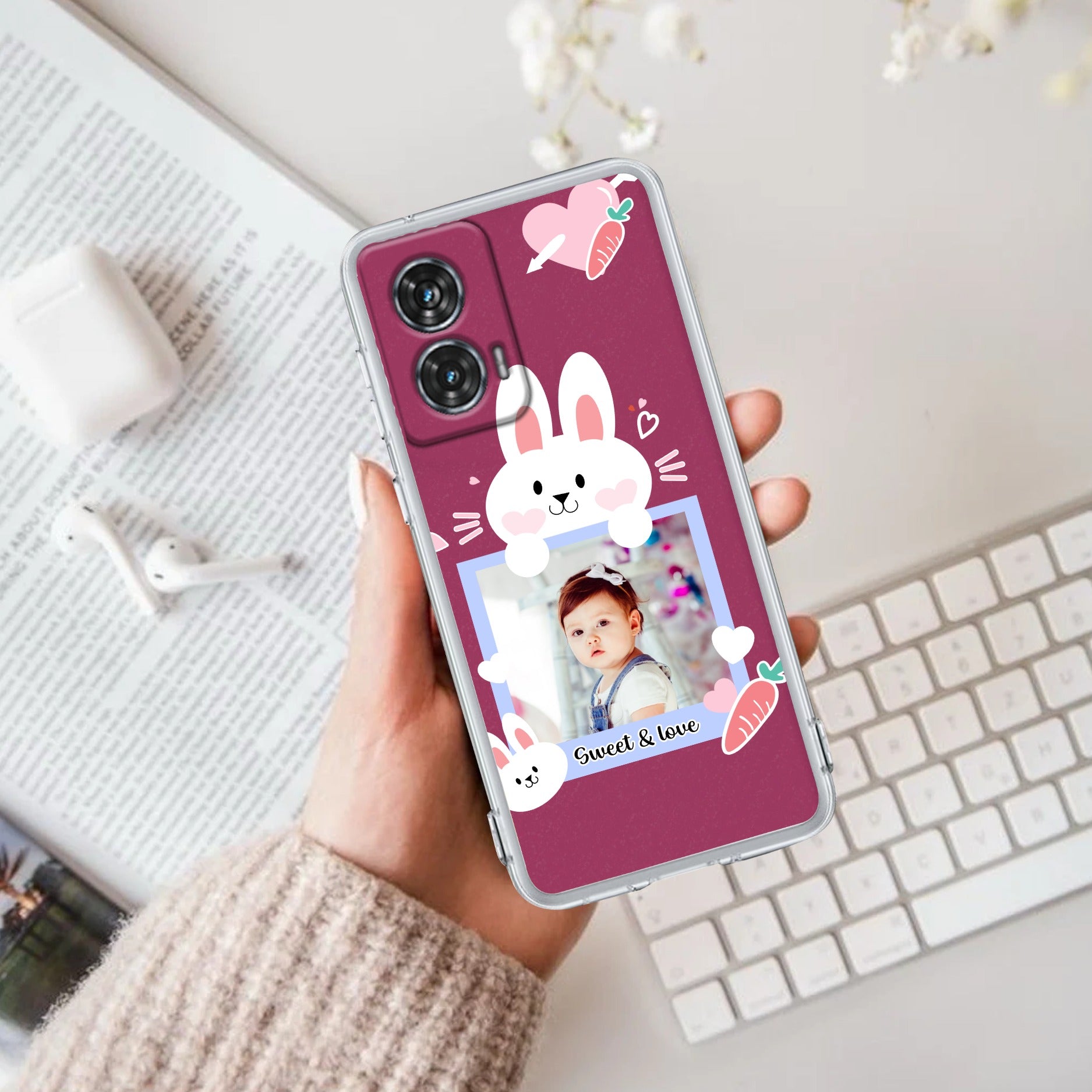 Customize Photo Anti Yellow Case For Motorola Edge 50 Fusion 5G