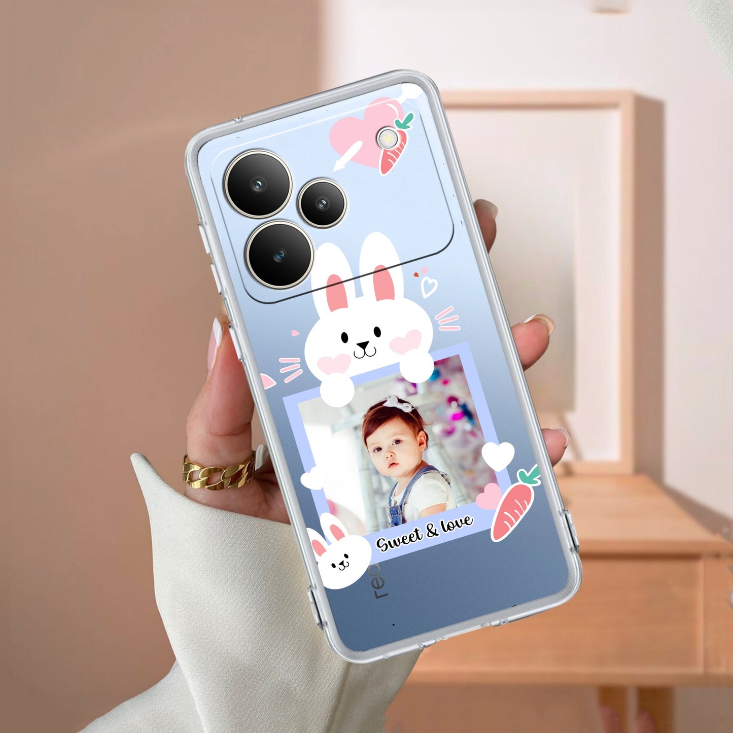 Customize Photo Transparent Silicon Case For Realme/Narzo