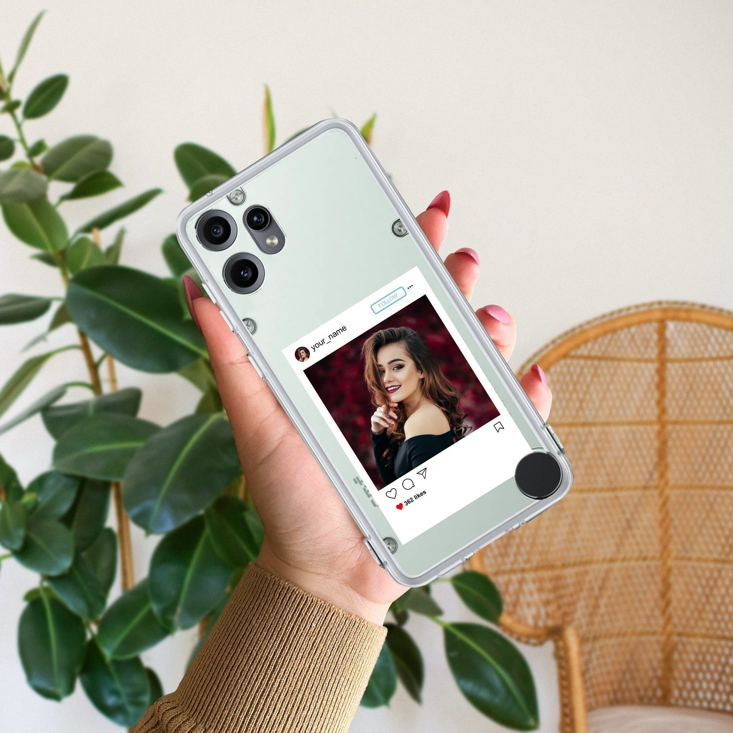 Customize Photo With Name Transparent Silicon Case For Nothing