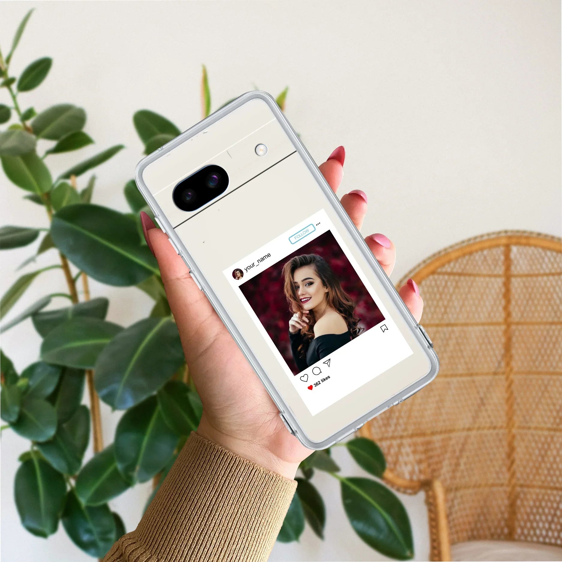 Customize Photo With Name Transparent Silicon Case For Google - ShopOnCliQ
