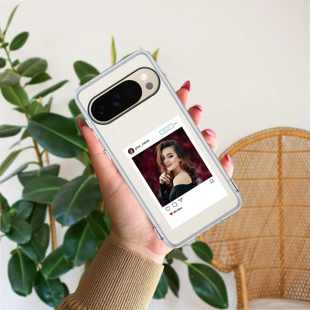 Customize Photo With Name  Transparent Silicon Case For Google Pixel 8 Pro 5G