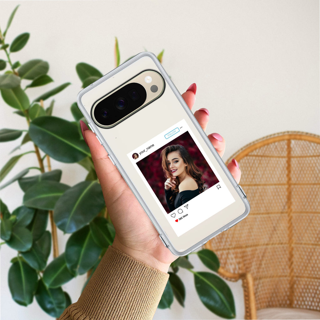 Customize Photo With Name  Anti Yellow Case For Google Pixel 9 Pro XL