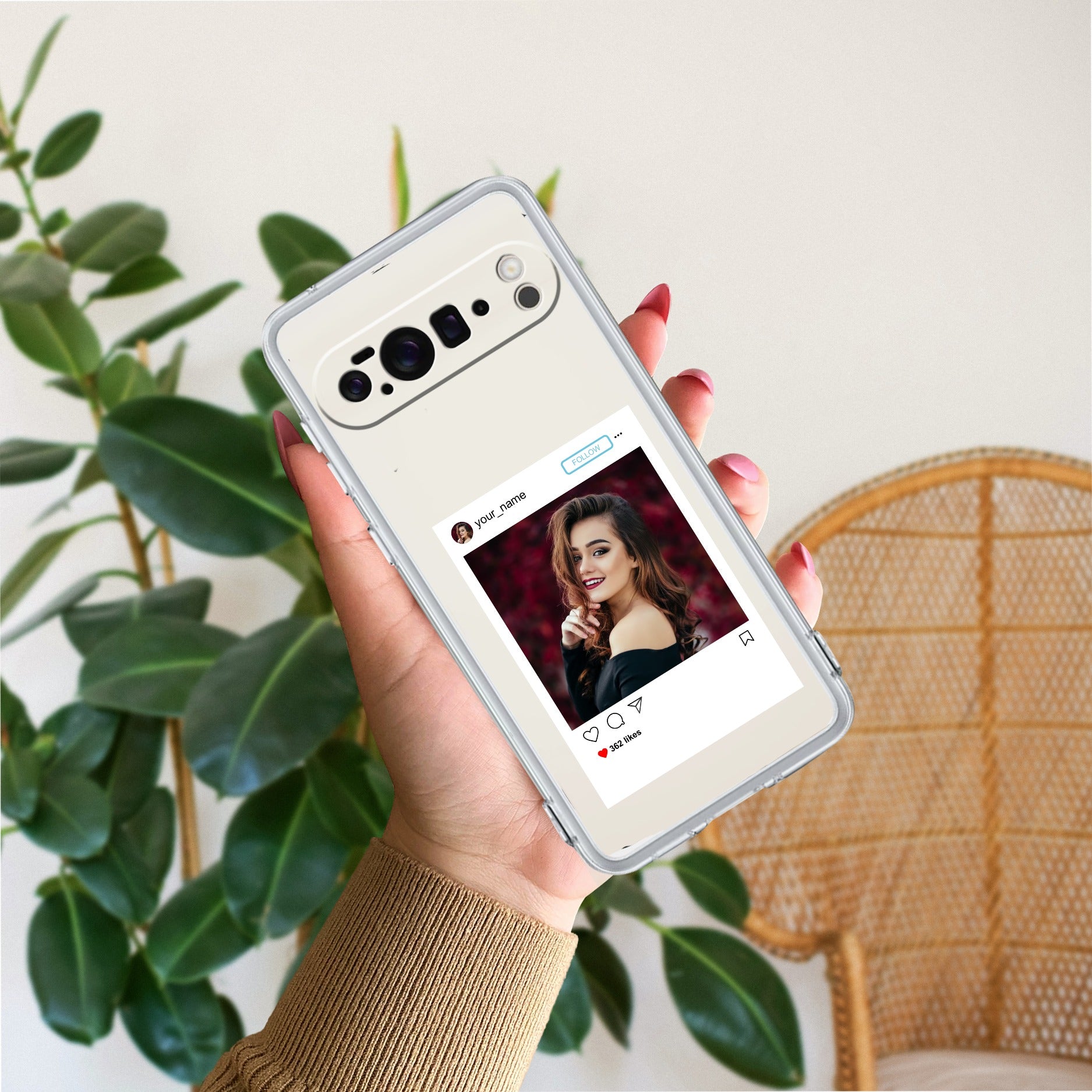 Customize Photo With Name  Anti Yellow Case For Google Pixel 10 Pro XL