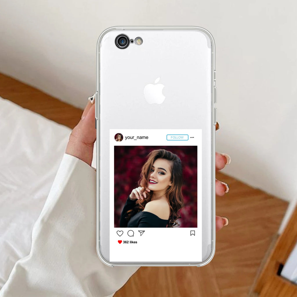Customize Photo With Name  Anti Yellow Clear Case For iPhone 7 / iPhone 8 / iPhone Se 2020