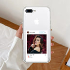 Customize Photo With Name  Anti Yellow Clear Case For iPhone 7 Plus / iPhone 8 Plus