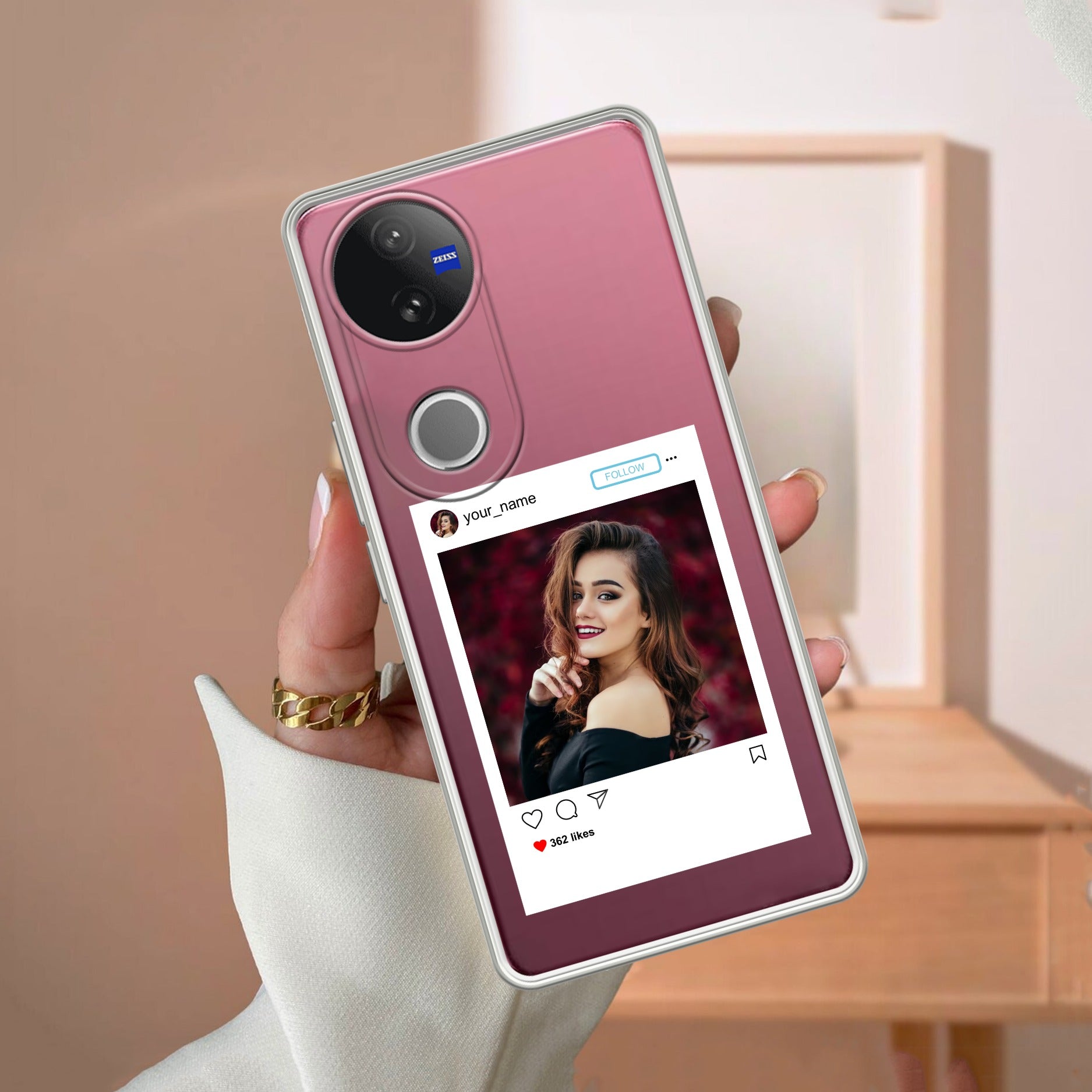 Customize Photo With Name Transparent Silicon Case For iQOO - ShopOnCliQ