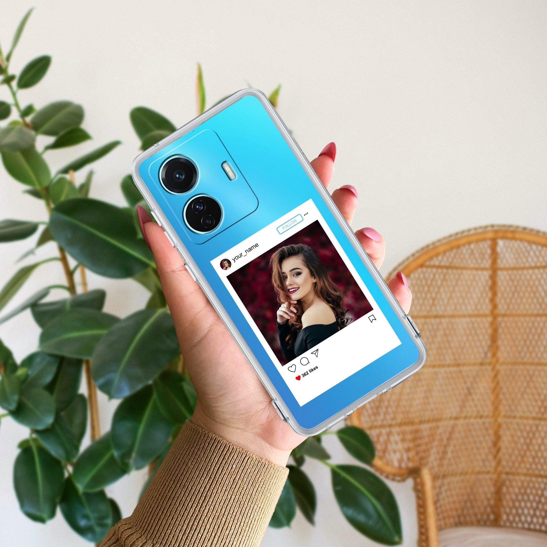 Customize Photo With Name Transparent Silicon Case For Vivo