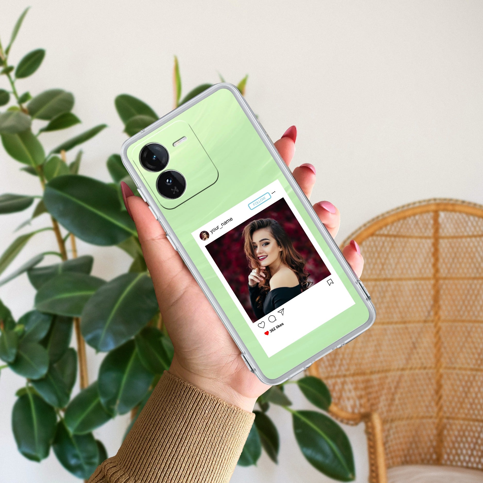 Customize Photo With Name Transparent Silicon Case For iQOO