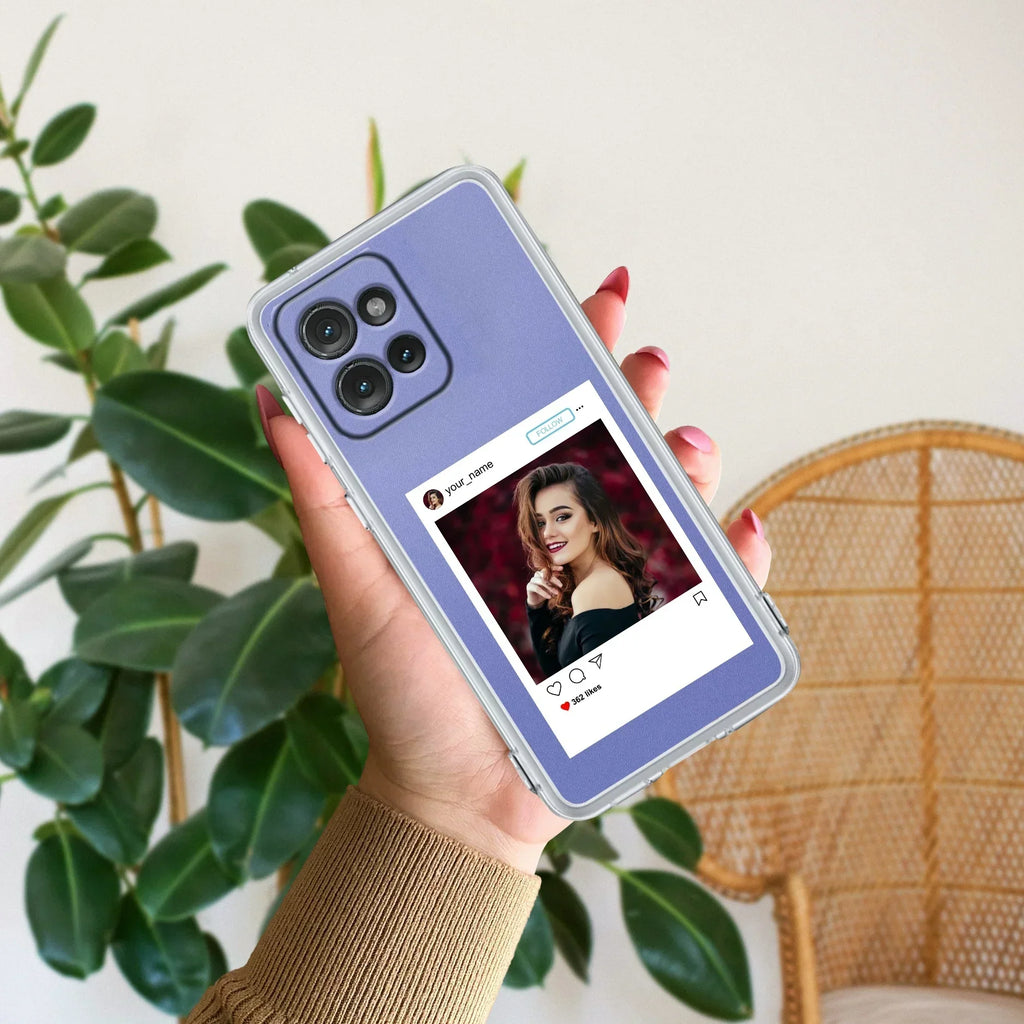 Customize Photo With Name Anti Yellow Case For Motorola Edge 50 Neo