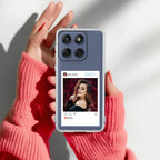 Customize Photo With Name Transparent Silicon Case For Motorola