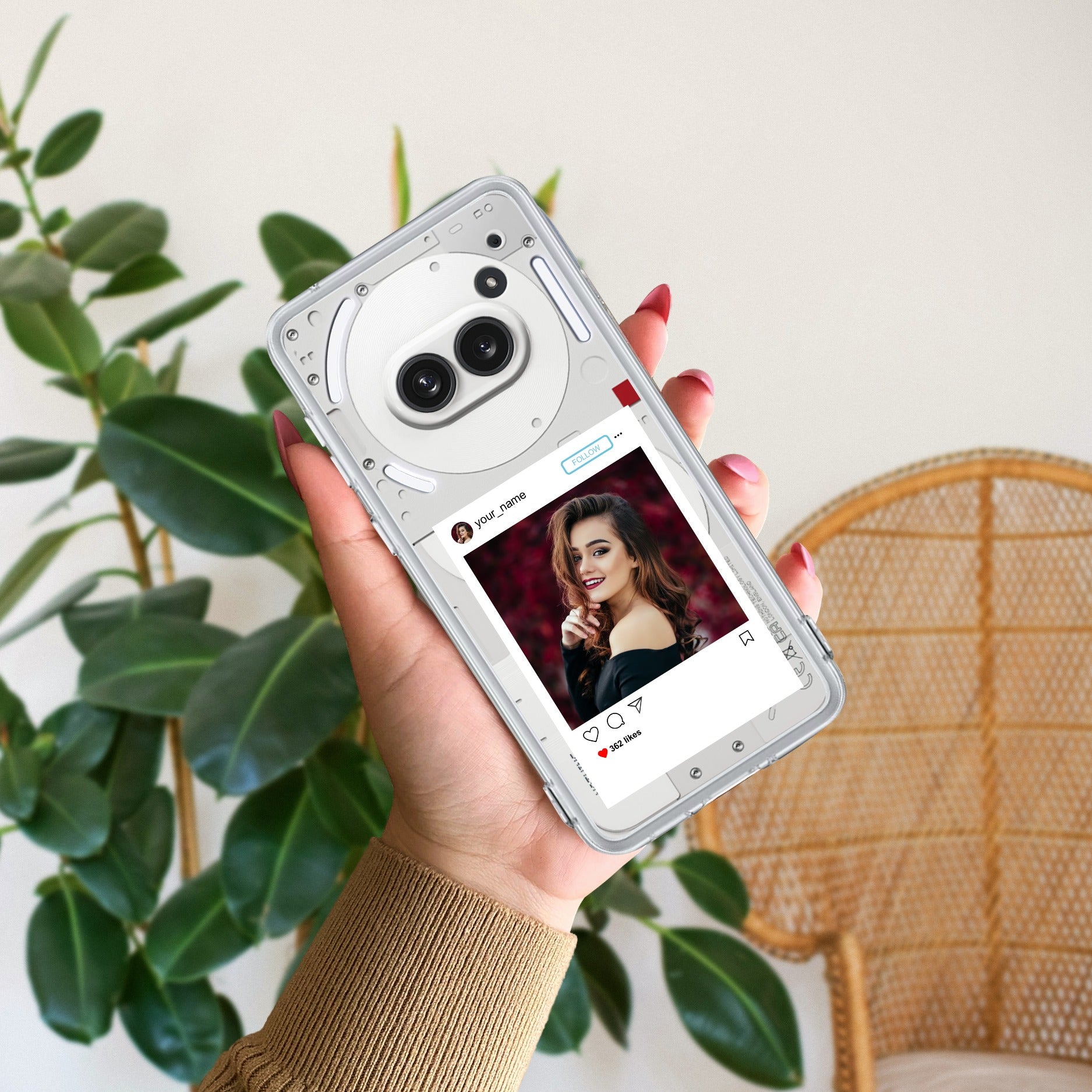 Customize Photo With Name Transparent Silicon Case For Nothing Phone 2a Plus