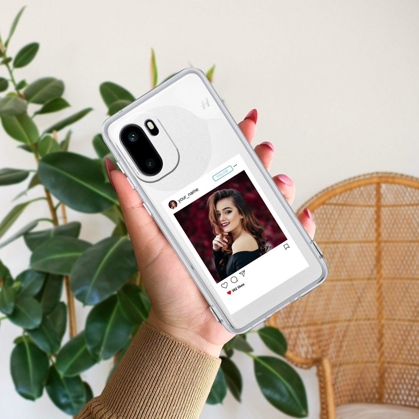 Customize Photo With Name Transparent Silicon Case For OnePlus