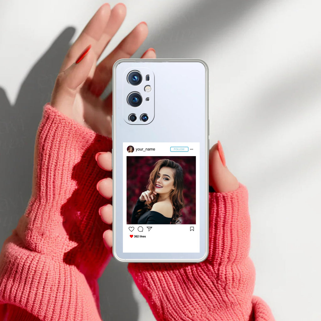 Customize Photo With Name Transparent Silicon Case For OnePlus 9 Pro