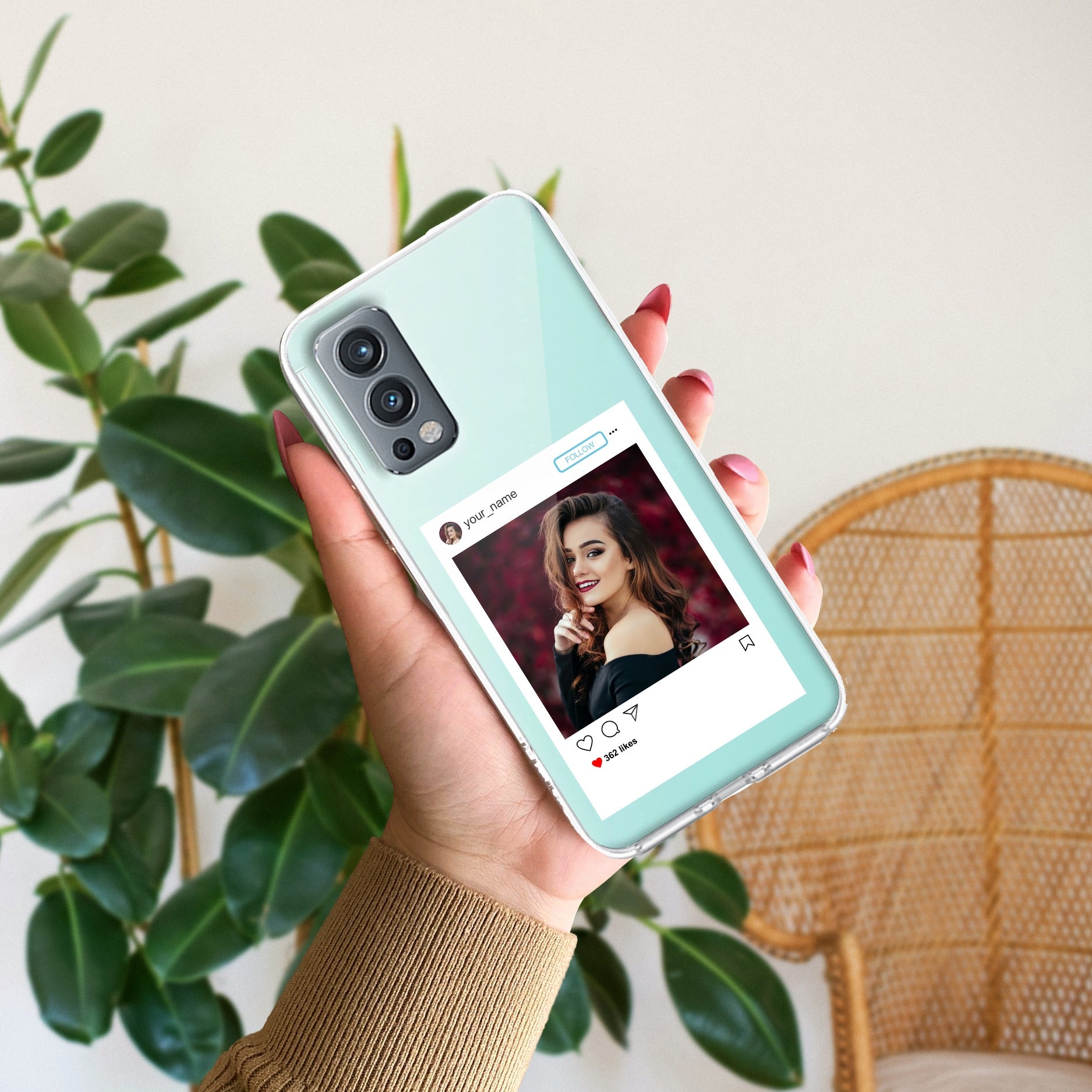 Customize Photo With Name Anti Yellow Case For OnePlus Nord 2 5G
