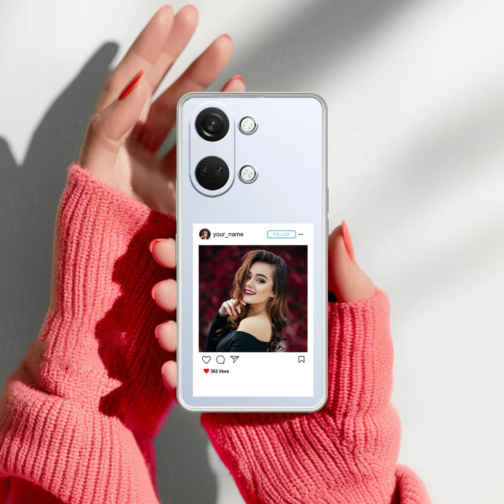 Customize Photo With Name Transparent Silicon Case For OnePlus Nord 3 5G