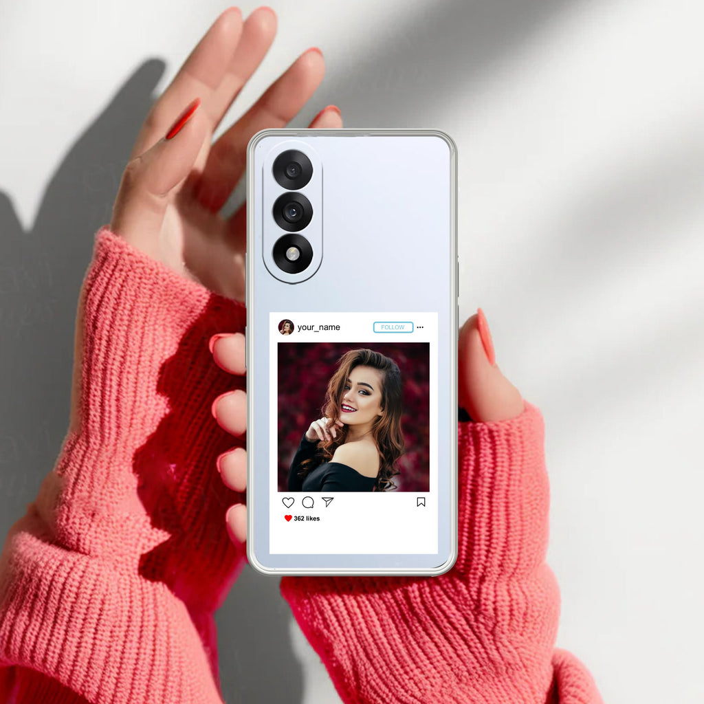 Customize Photo With Name Transparent Silicon Case For OnePlus Nord 5 5G