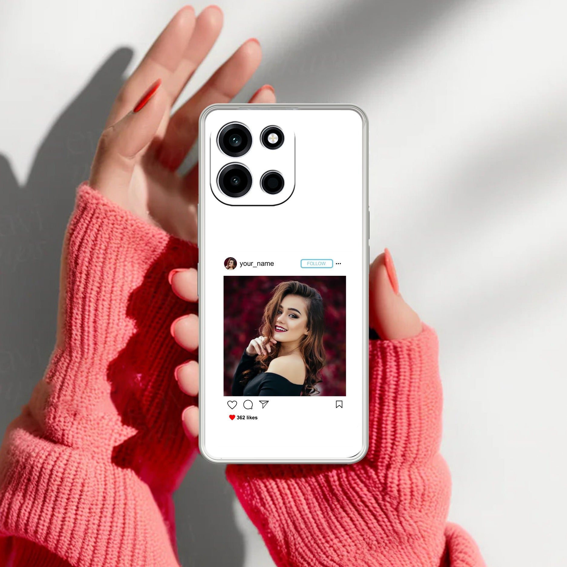 Customize Photo With Name Transparent Silicon Case For OnePlus Nord 6 5G