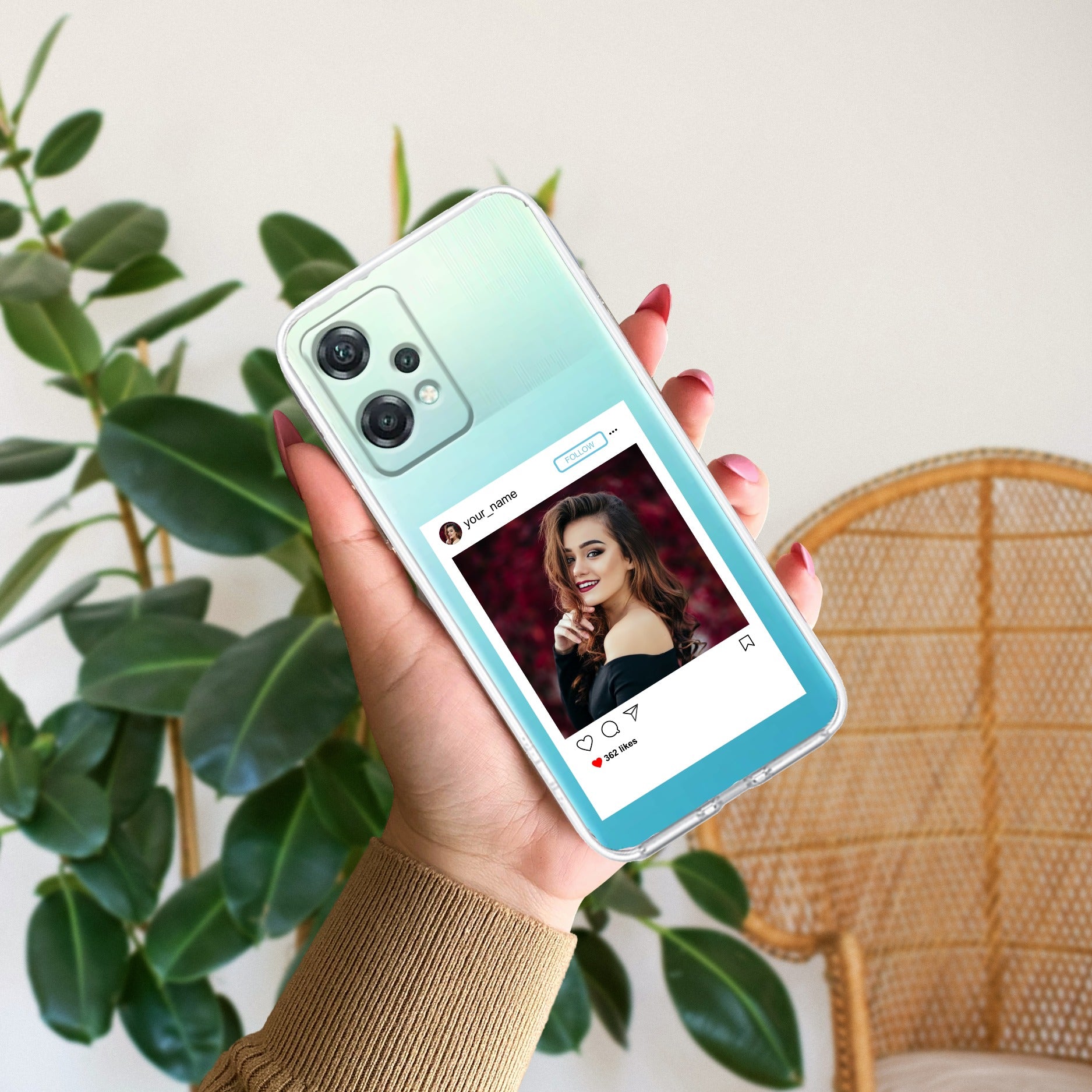 Customize Photo With Name Transparent Silicon Case For OnePlus