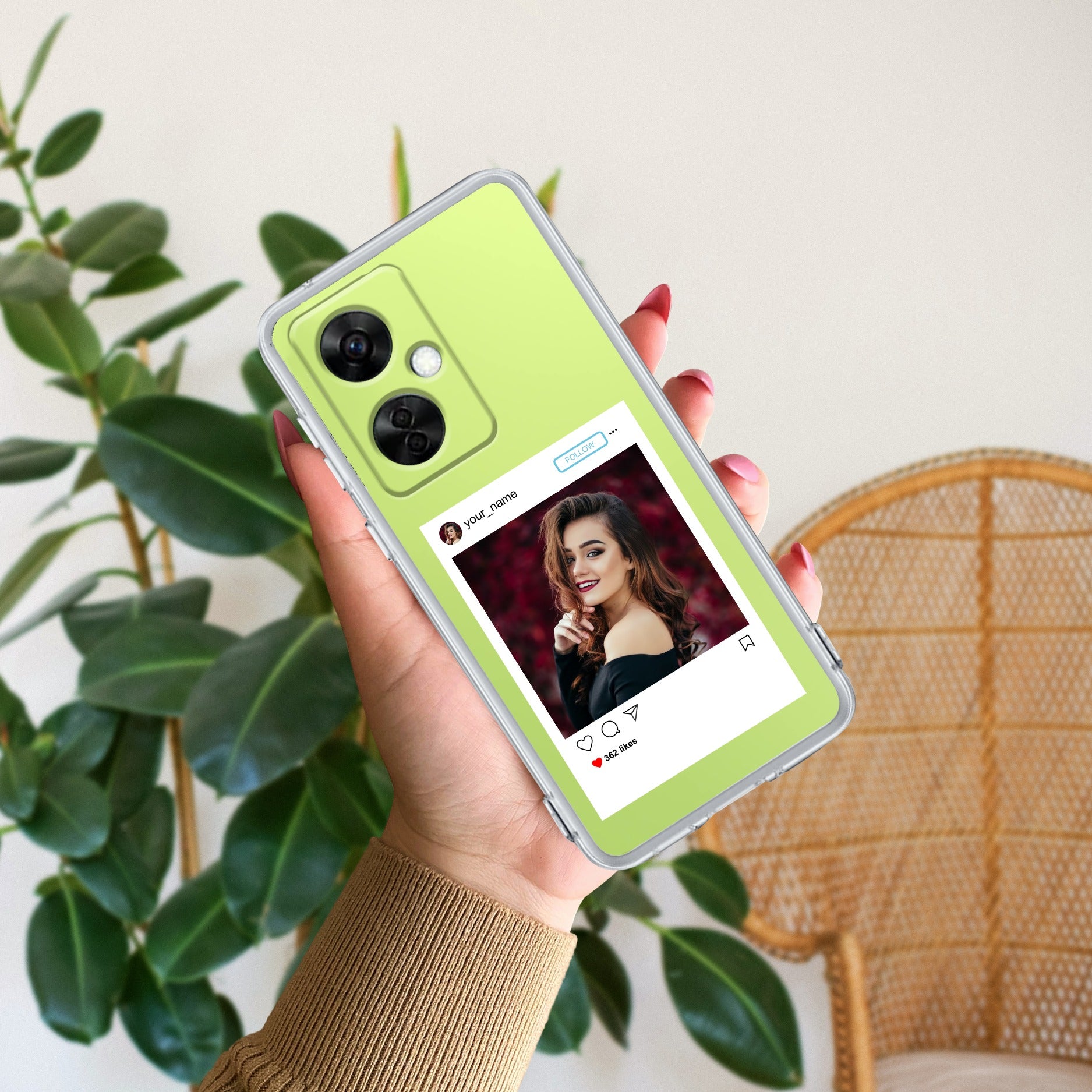 Customize Photo With Name Transparent Silicon Case For OnePlus