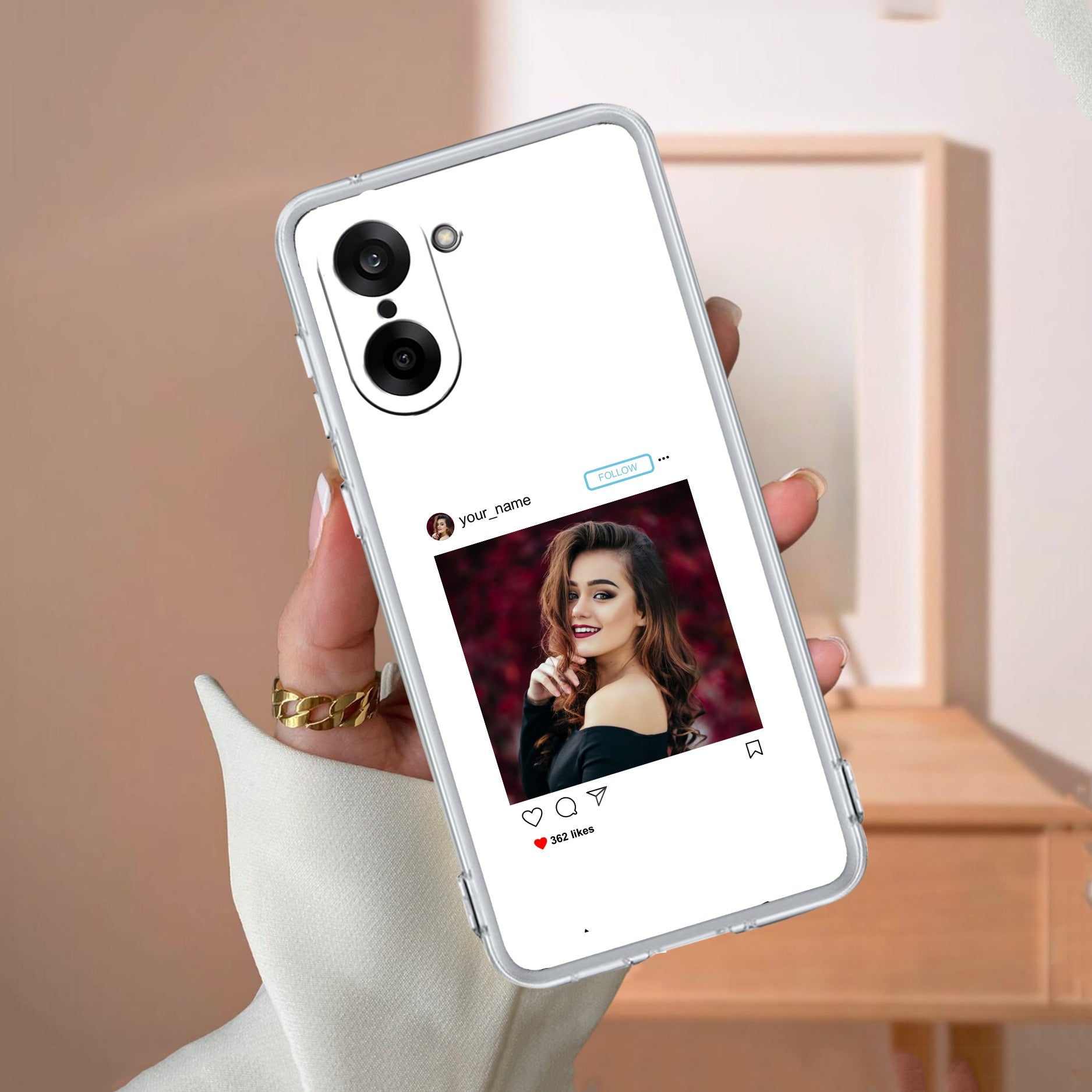 Customize Photo With Name Transparent Silicon Case For OnePlus Nord 6 5G