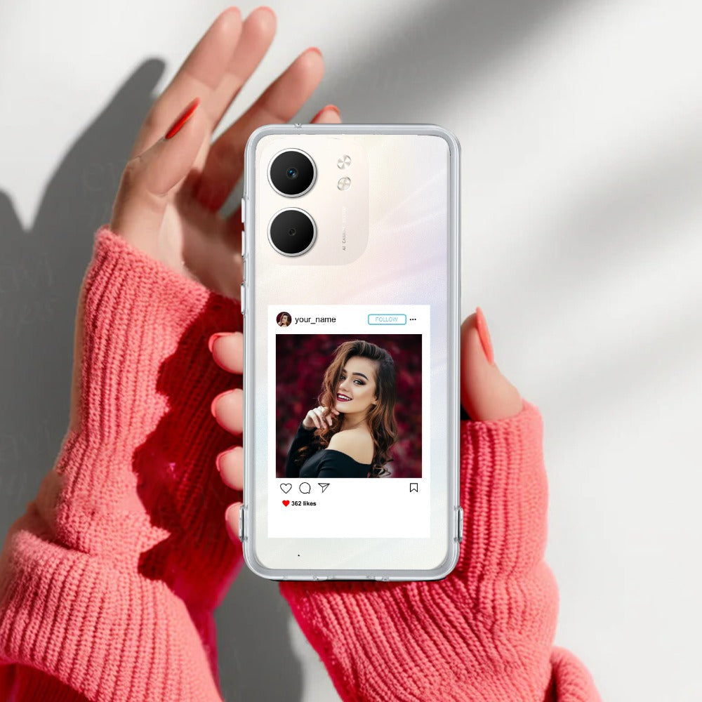 Customize Photo With Name Transparent Silicon Case For Oppo