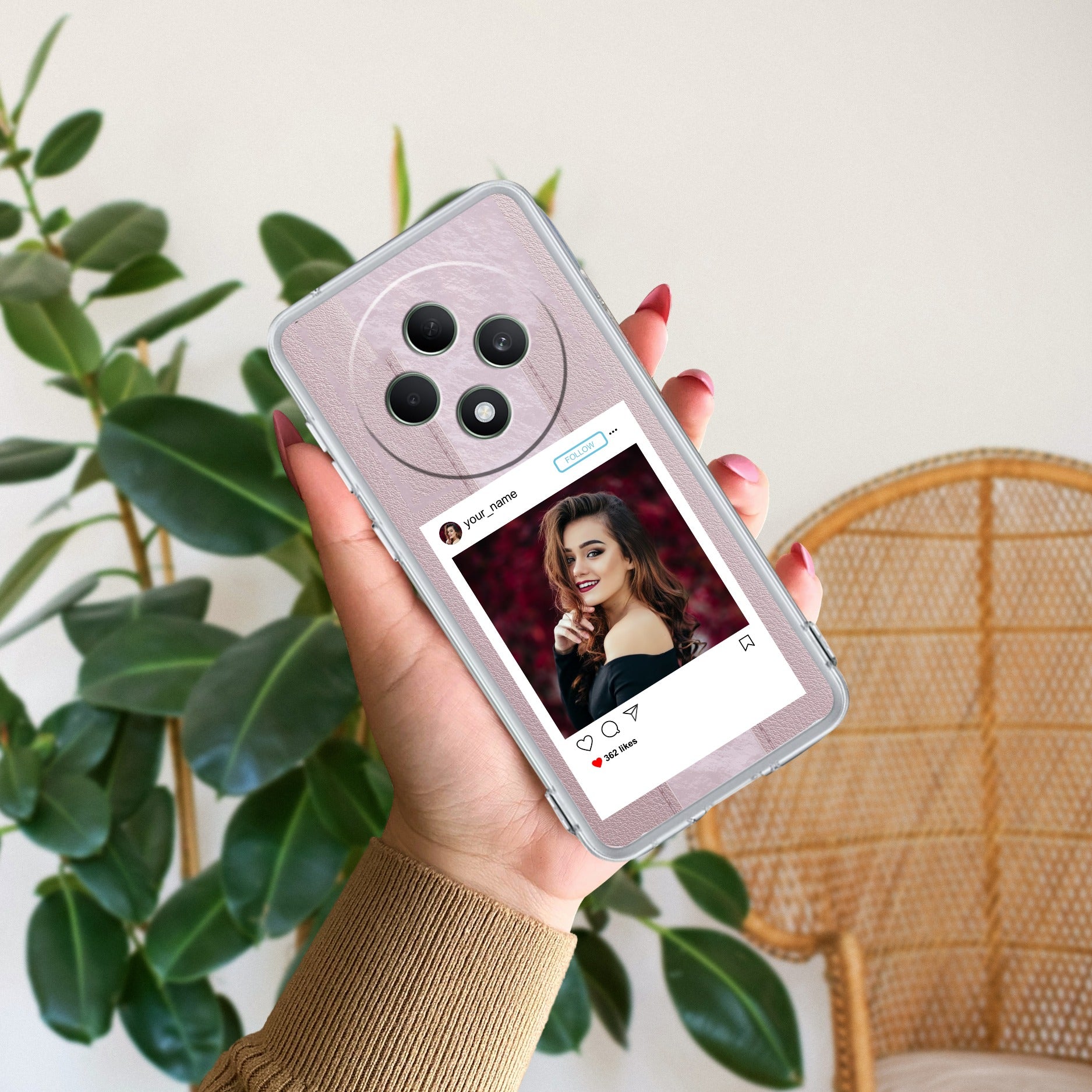 Customize Photo With Name Transparent Silicon Case For Oppo F27 Pro Plus 5G