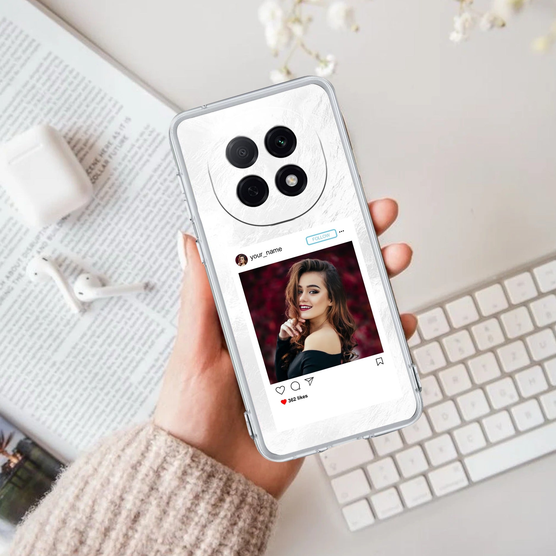 Customize Photo With Name Anti Yellow Case For Oppo F29 Pro 5G
