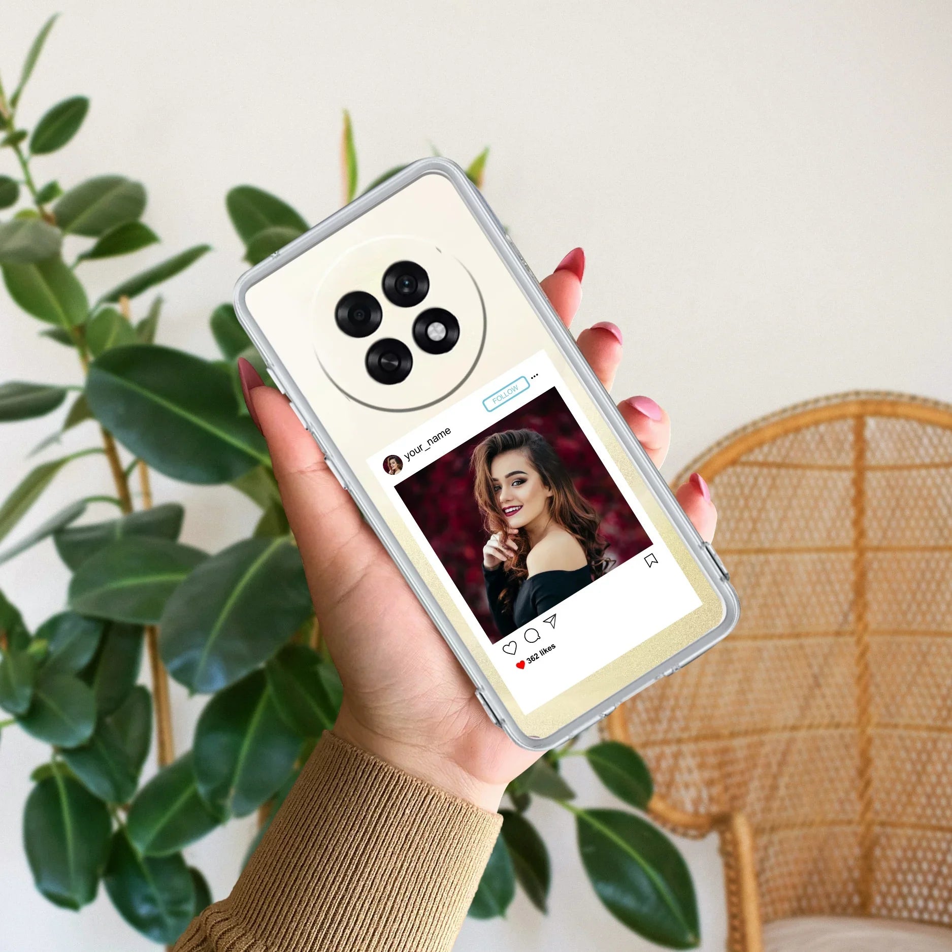 Customize Photo With Name Transparent Silicon Case For Oppo - ShopOnCliQ