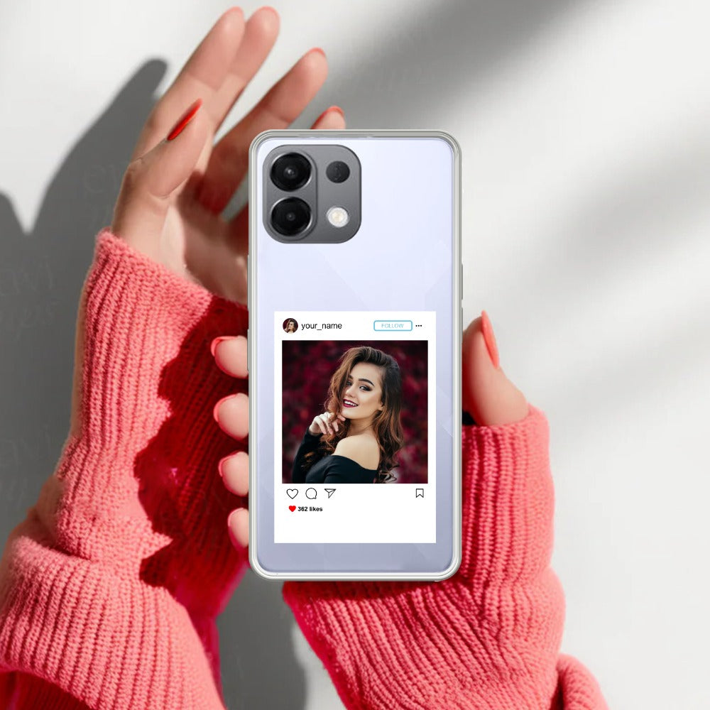 Customize Photo With Name Transparent Silicon Case For Oppo