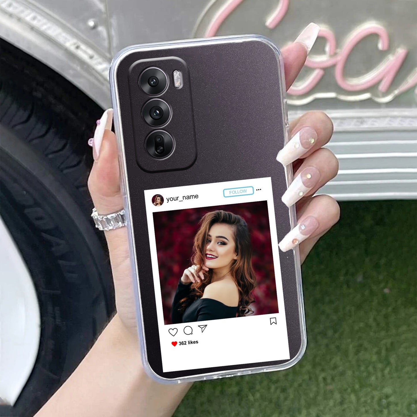 Customize Photo With Name Transparent Silicon Case For Oppo