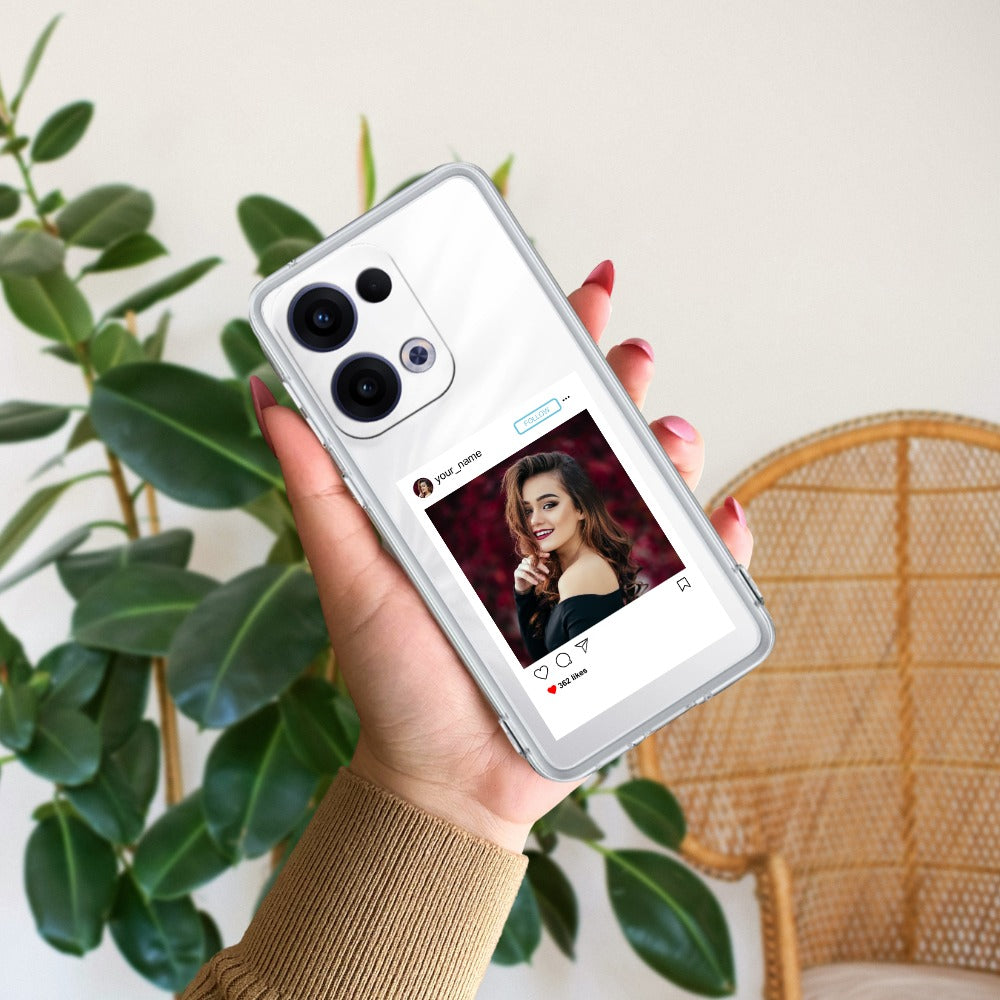 Customize Photo With Name Transparent Silicon Case For Oppo