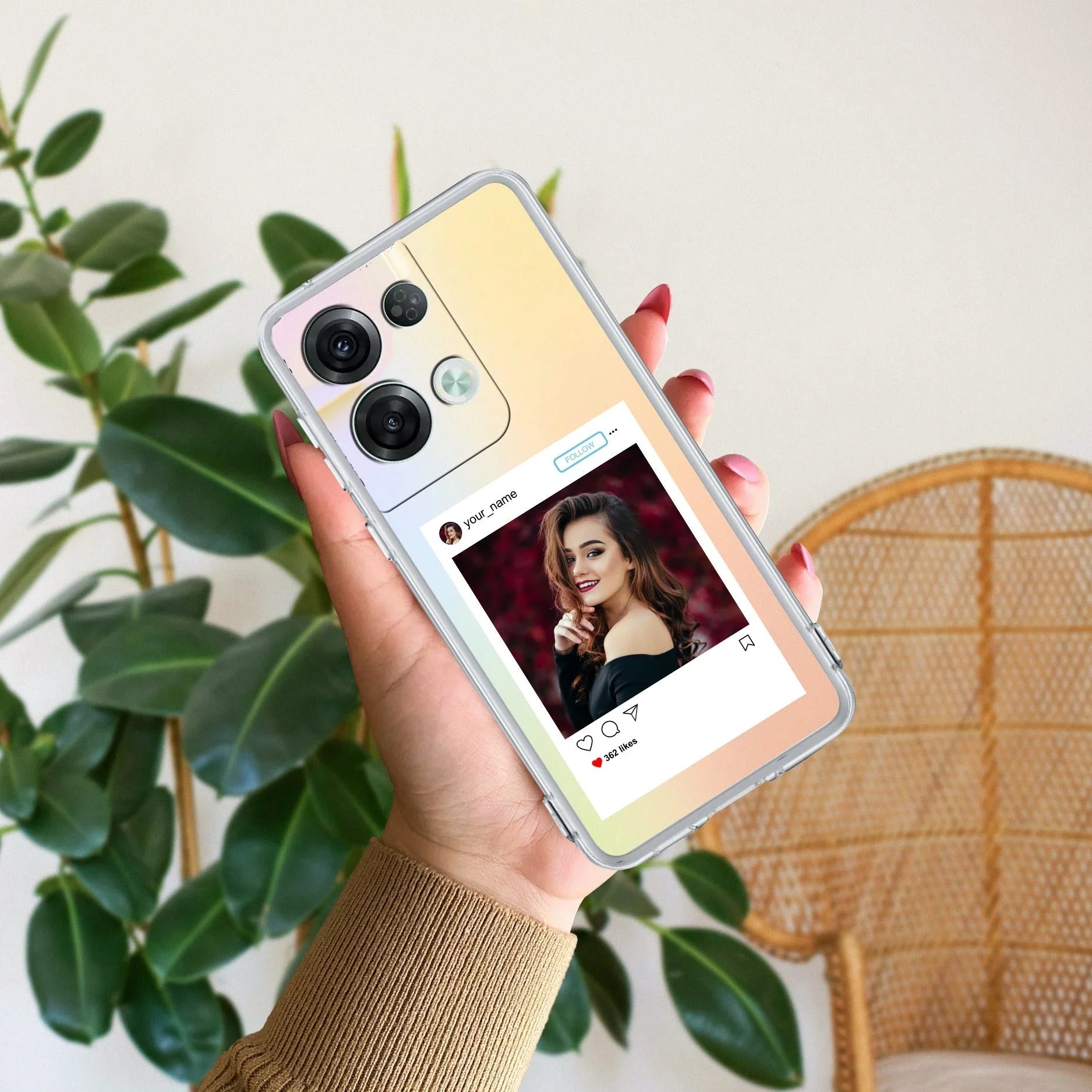 Customize Photo With Name Transparent Silicon Case For Oppo - ShopOnCliQ