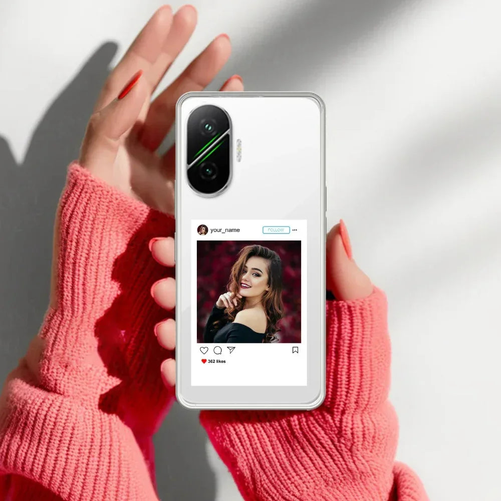 Customize Photo With Name  Transparent Silicon Case For Poco F7 5G