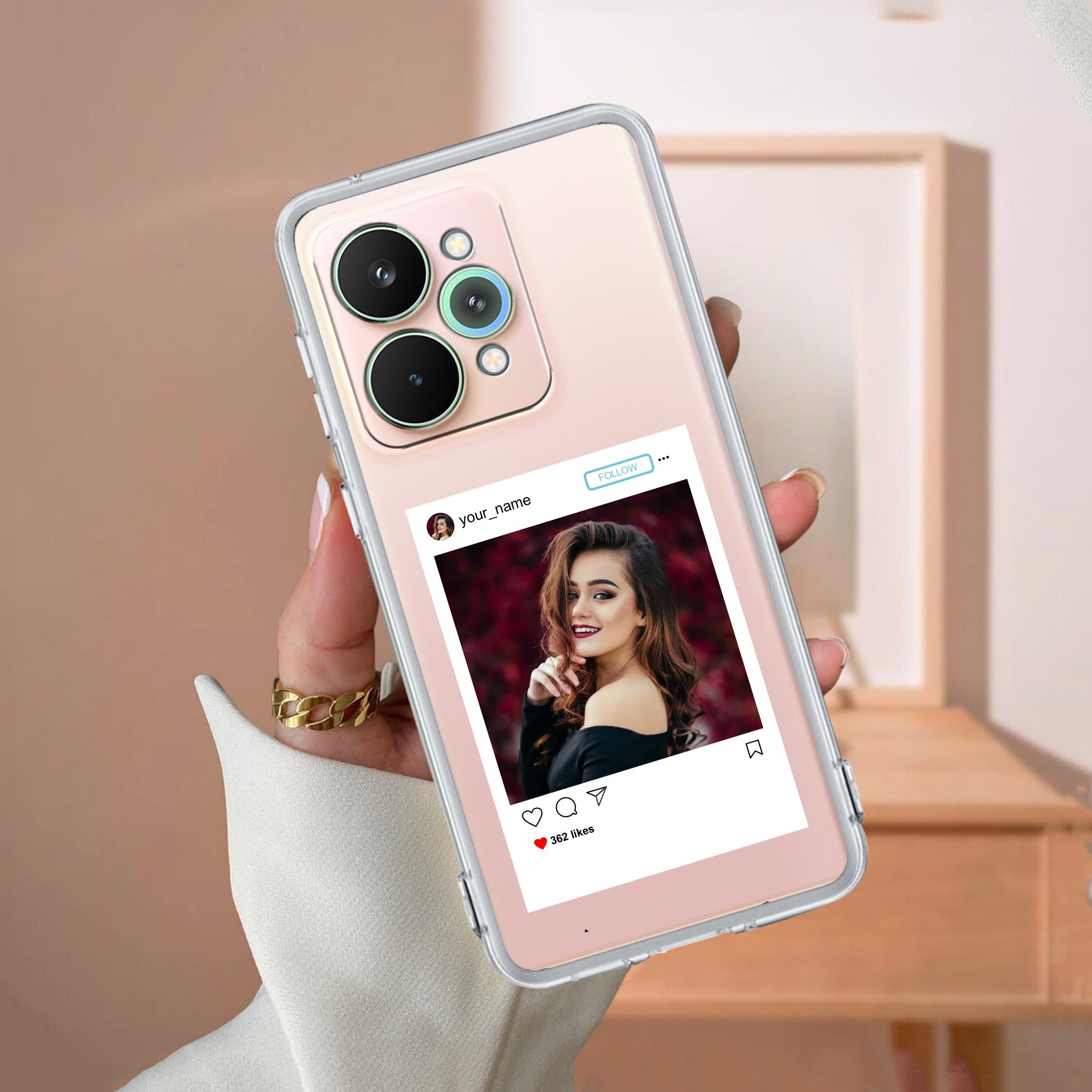 Customize Photo With Name Anti Yellow Case For Realme 15 Pro 5G