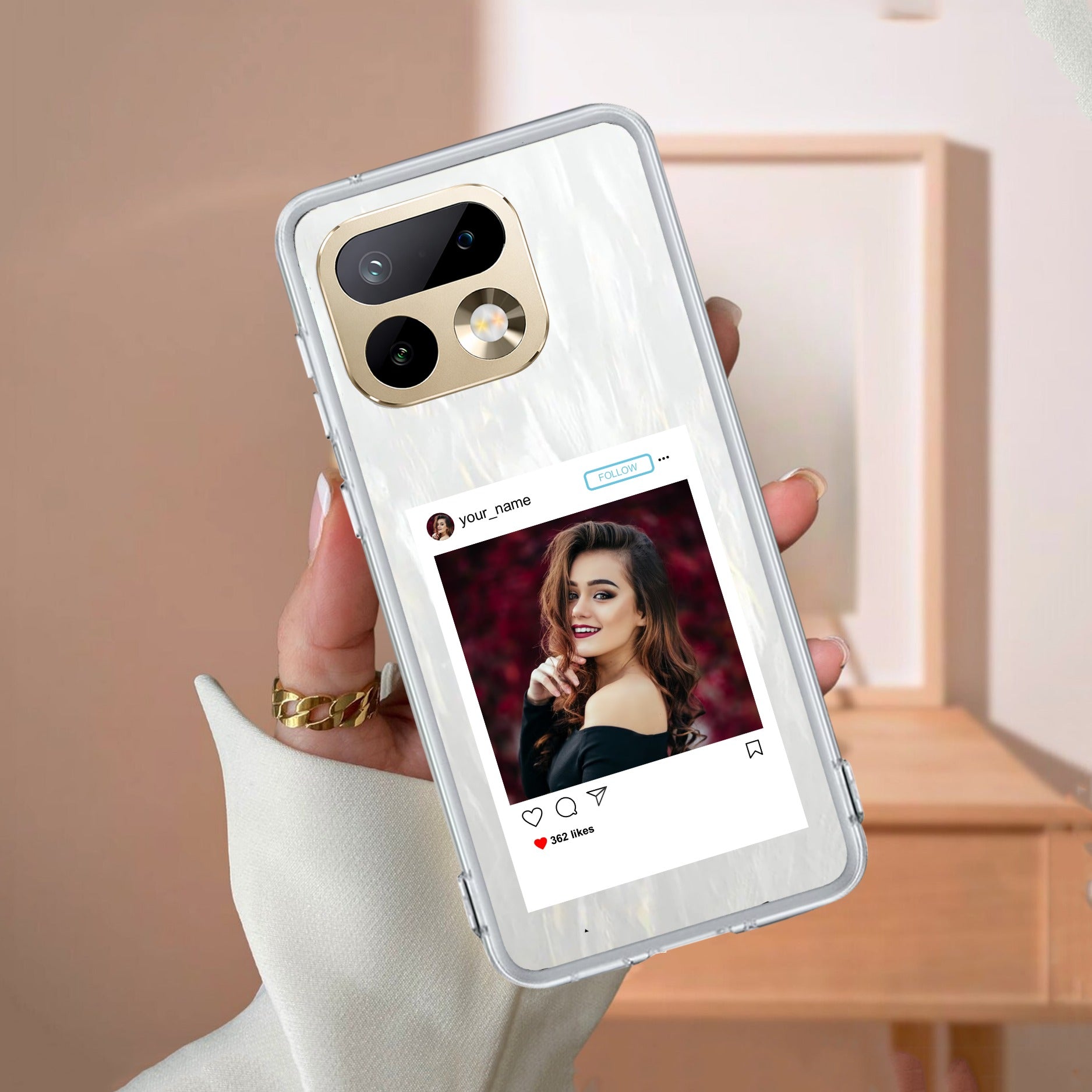 Customize Photo With Name Transparent Silicon Case For Realme/Narzo - ShopOnCliQ