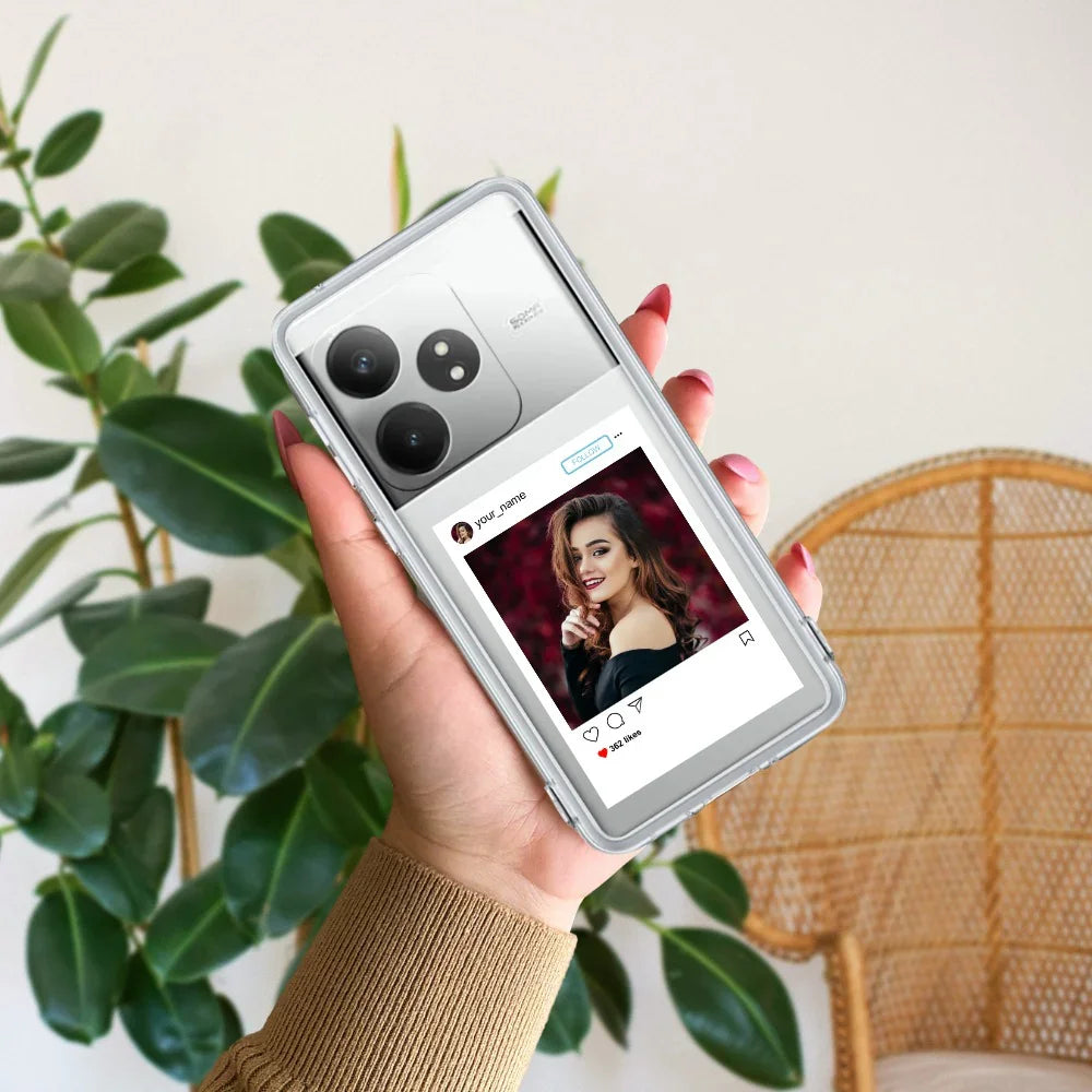 Customize Photo With Name Transparent Silicon Case For Realme/Narzo - ShopOnCliQ