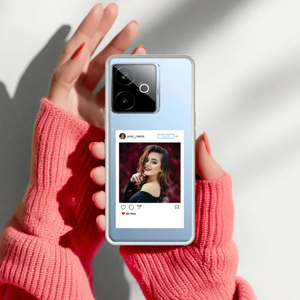 Customize Photo With Name Transparent Silicon Case For Realme/Narzo - ShopOnCliQ