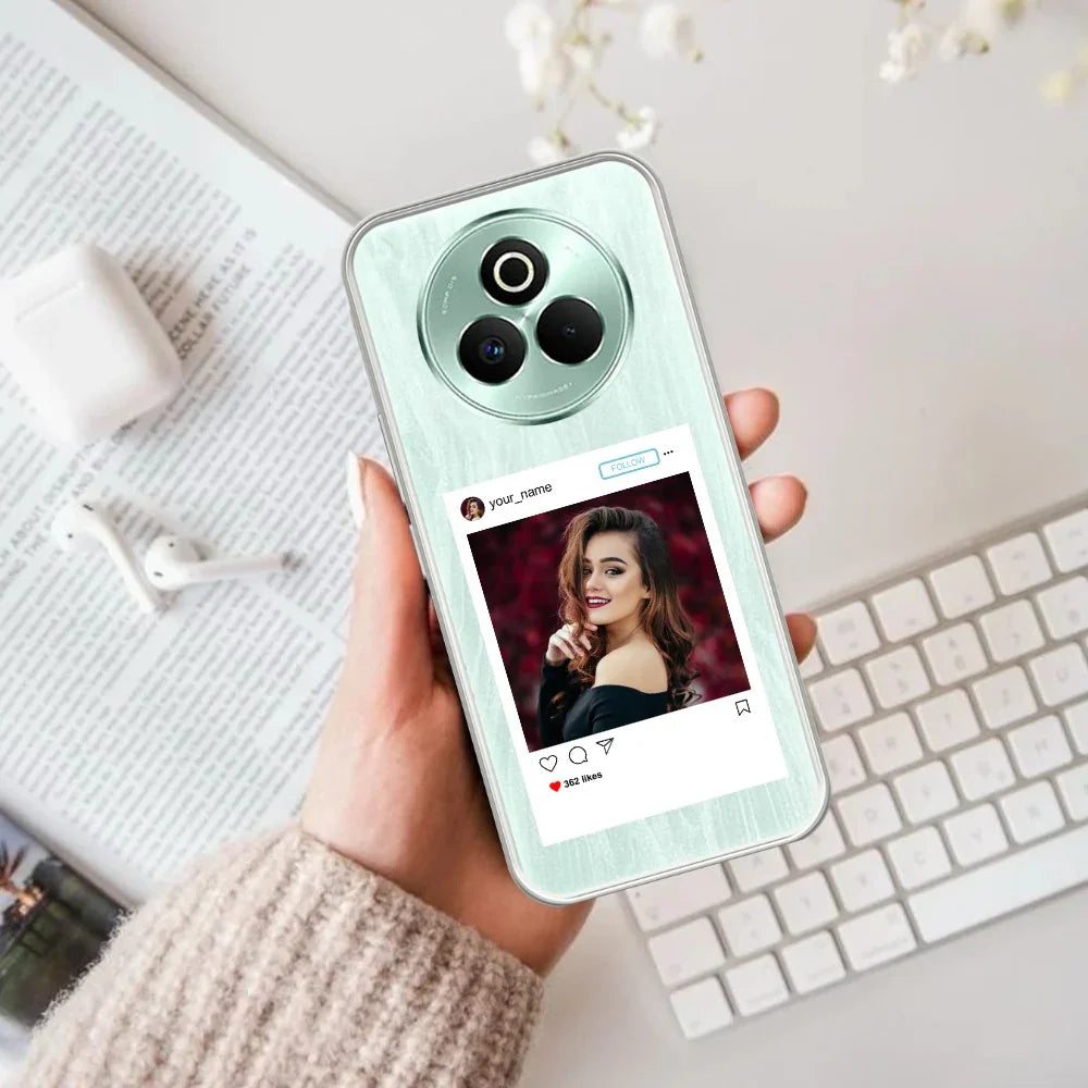 Customize Photo With Name Transparent Silicon Case For Realme/Narzo - ShopOnCliQ