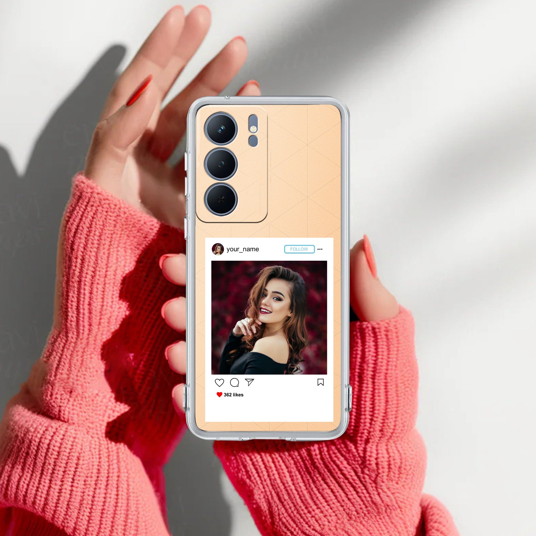 Customize Photo With Name Anti Yelllow Case For Realme P3x 5G