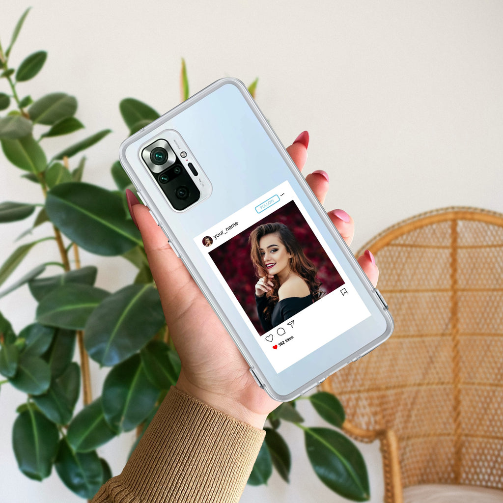 Customize Photo With Name Anti Yellow Case For Redmi Note 10 Pro