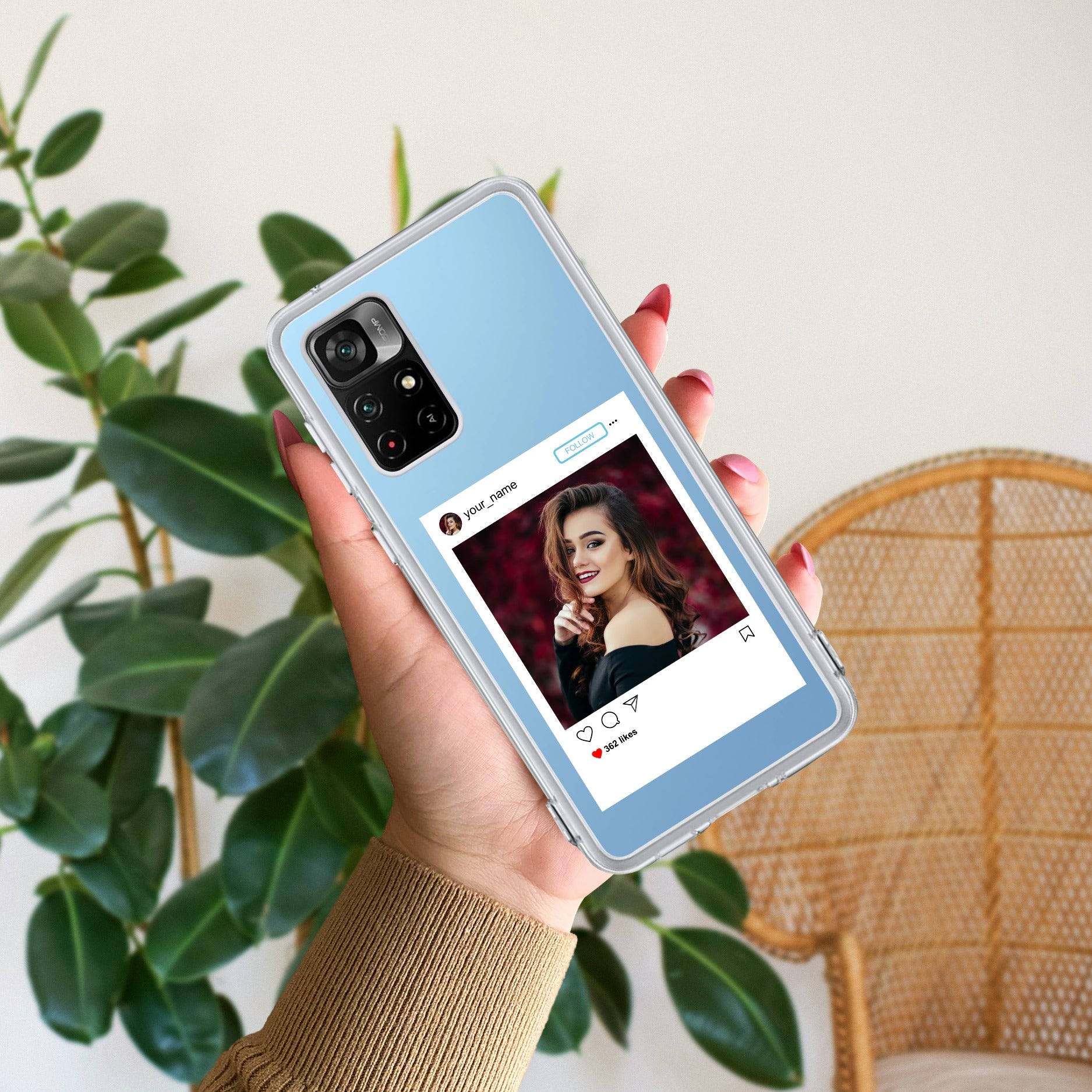 Customize Photo With Name Transparent Silicon Case For Redmi/Xiaomi