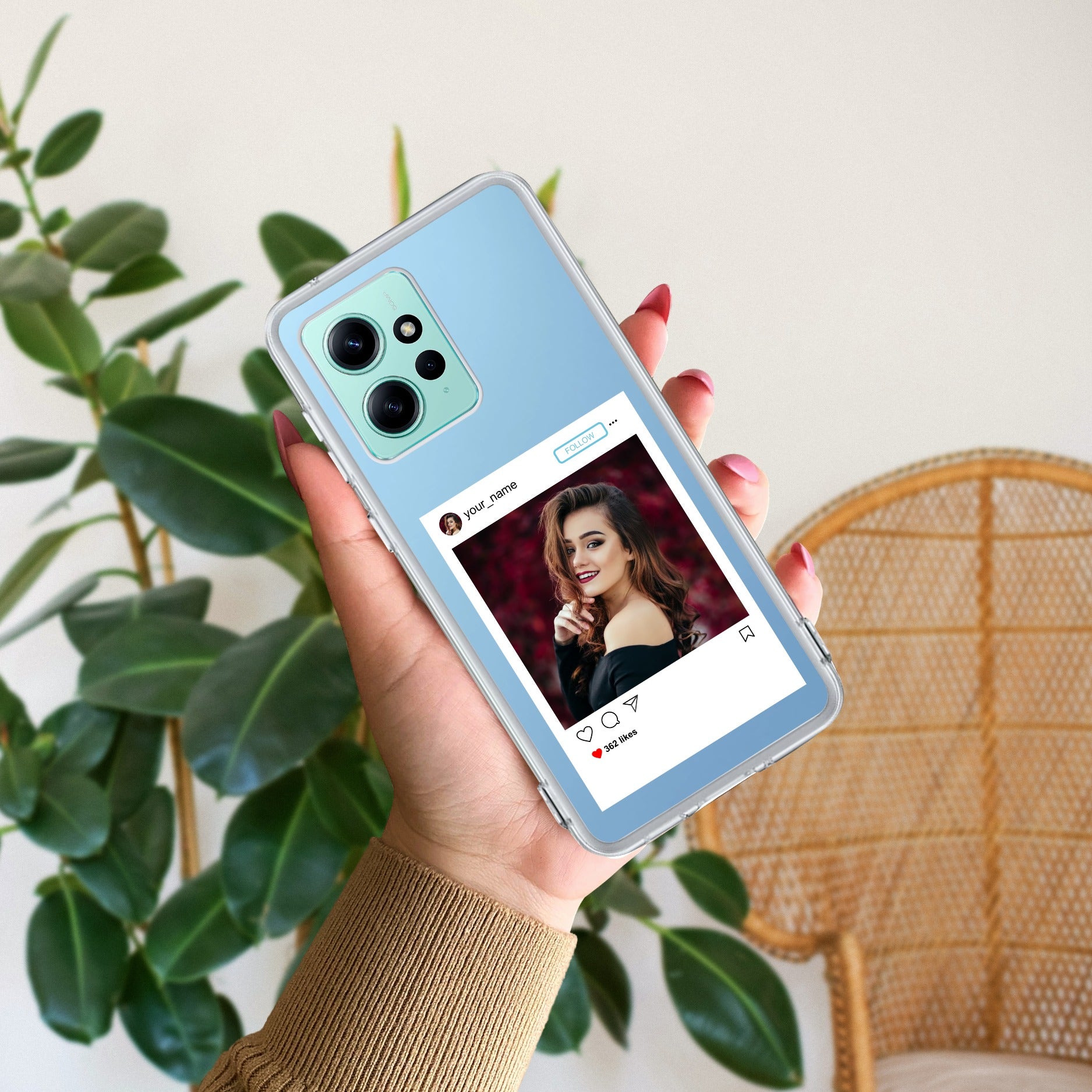 Customize Photo With Name Transparent Silicon Case For Redmi/Xiaomi