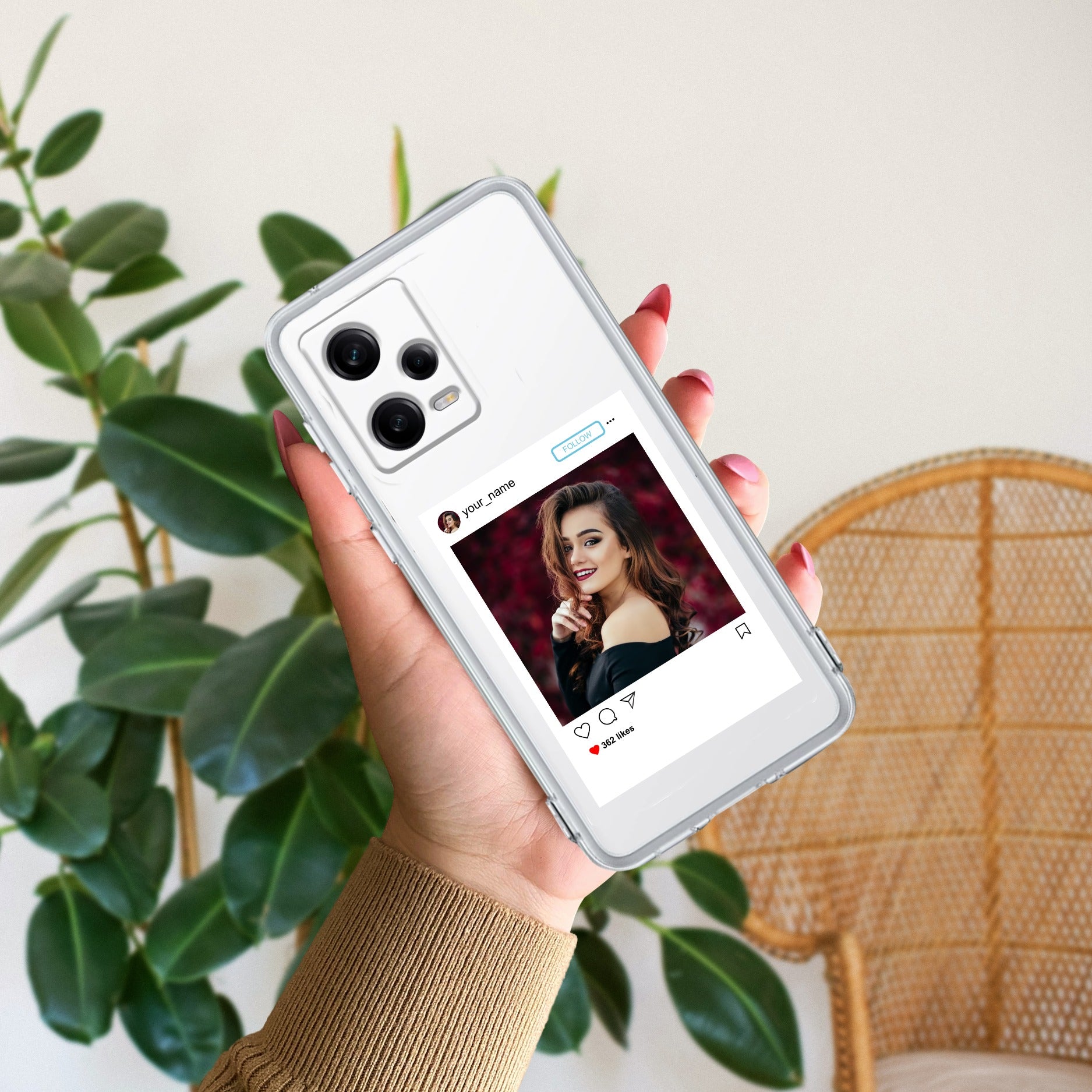 Customize Photo With Name Transparent Silicon Case For Redmi/Xiaomi